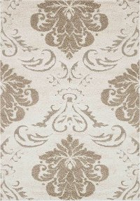 5 x 8 Medium Ivory and Beige Shag Rug - Enchant