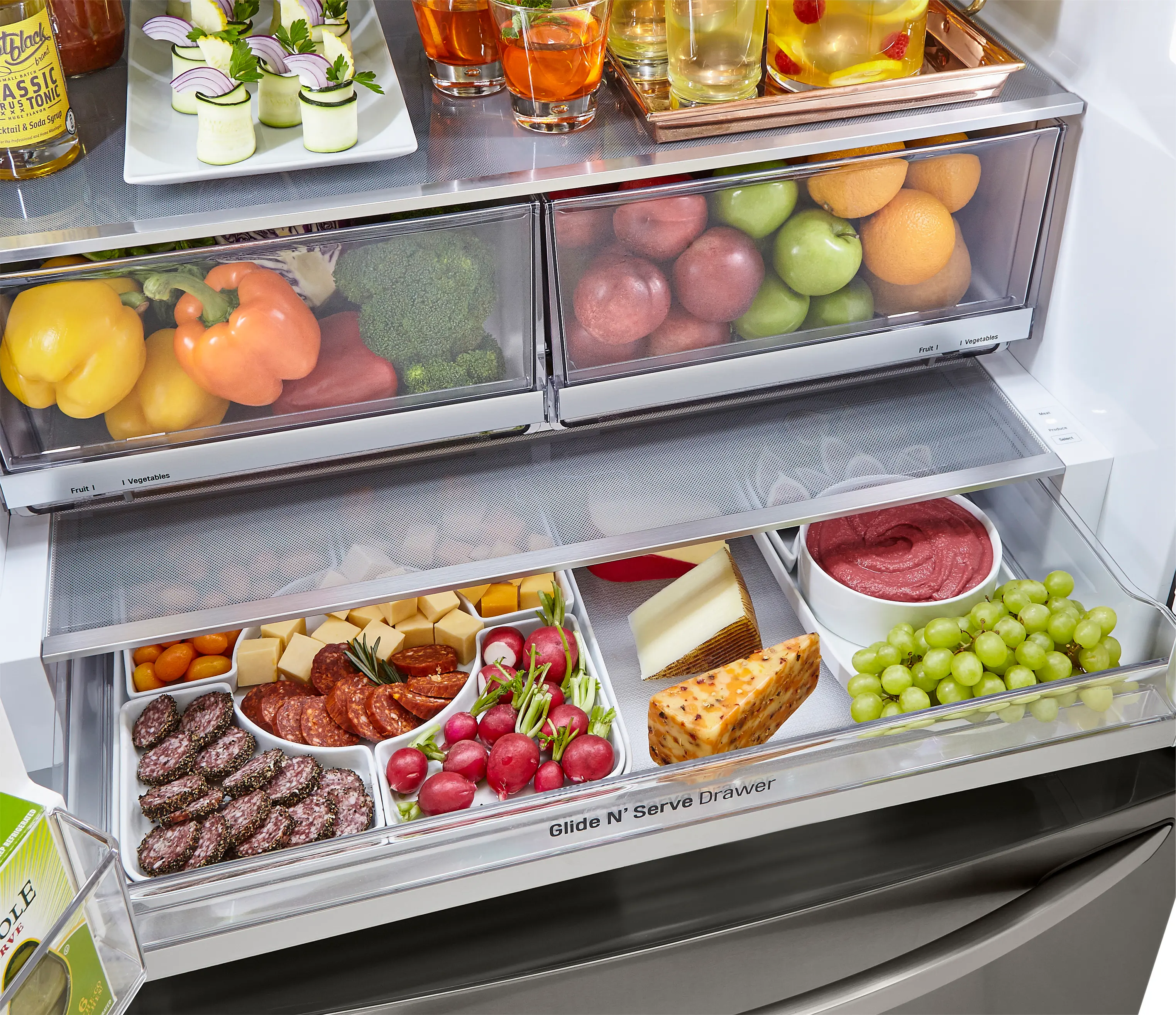 LRFVS3006D LG 29.7 cu ft French Door-in-Door Refrigerator - Black Stainless Steel-3