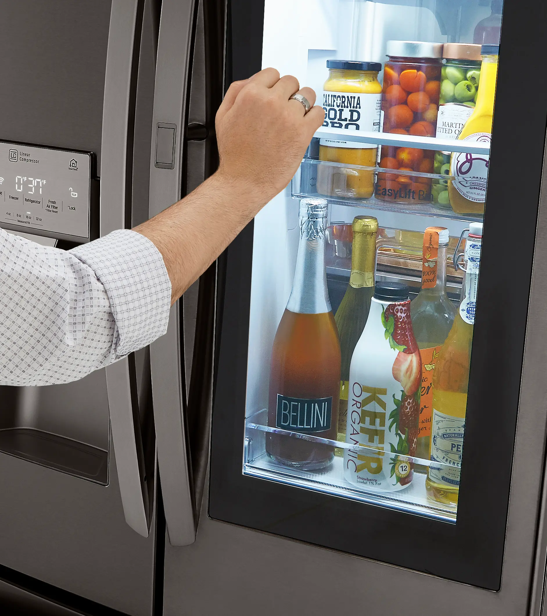 LRFVS3006D LG 29.7 cu ft French Door-in-Door Refrigerator - Black Stainless Steel-4