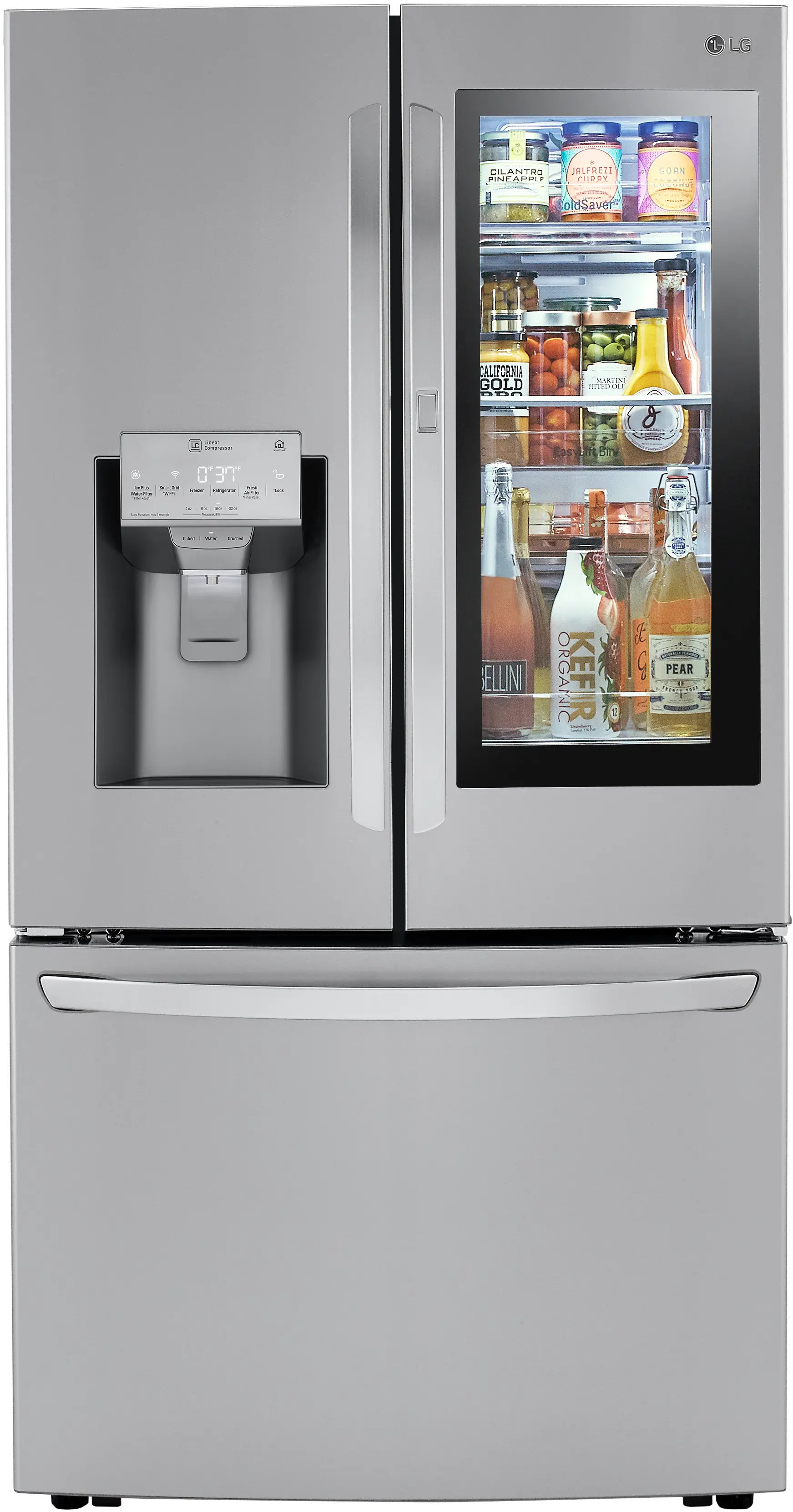LRFVC2406S LG 23.5 cu ft French Door Refrigerator - Counter Depth Stainless Steel-1