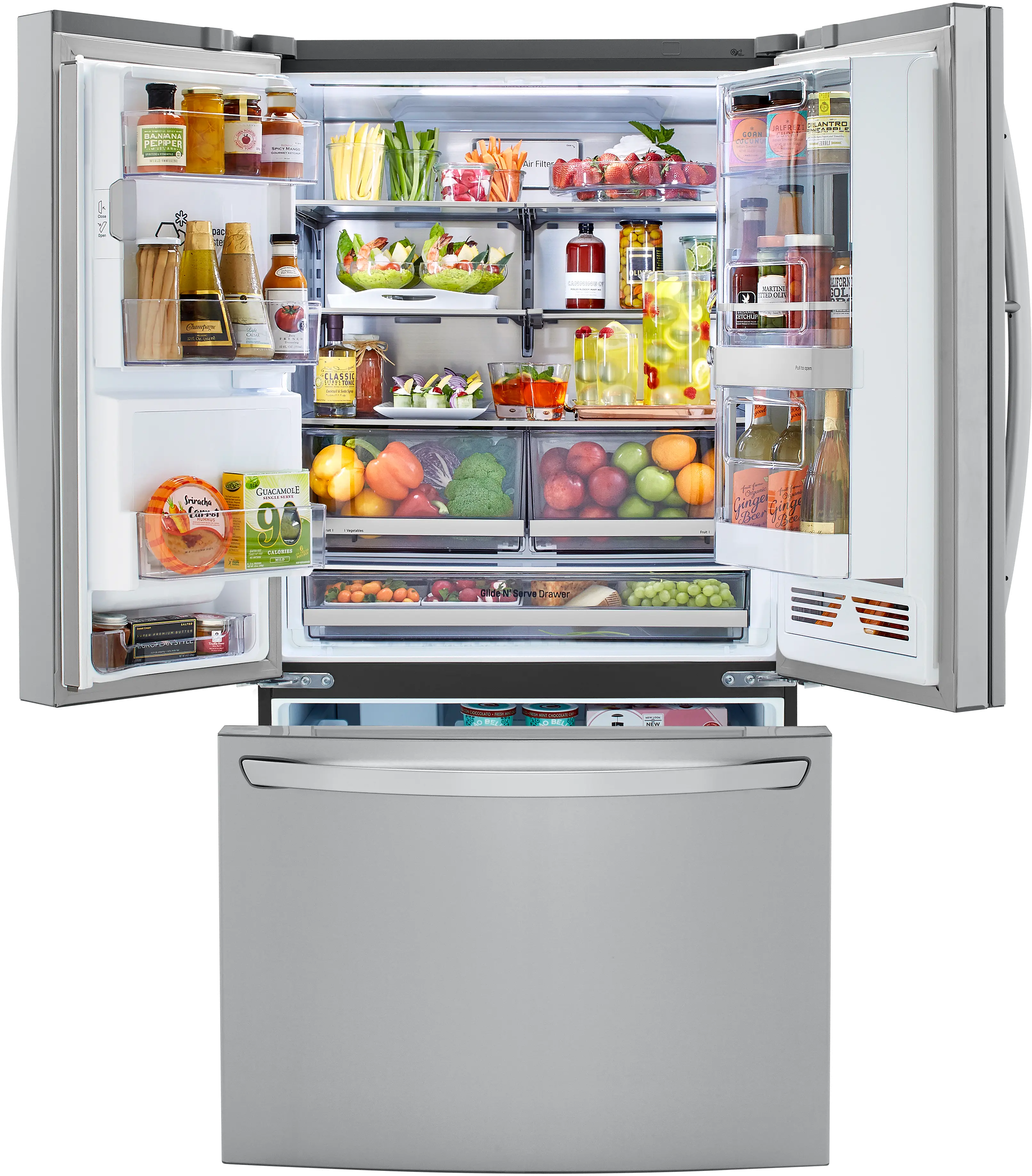 LRFVC2406S LG 23.5 cu ft French Door Refrigerator - Counter Depth Stainless Steel-3