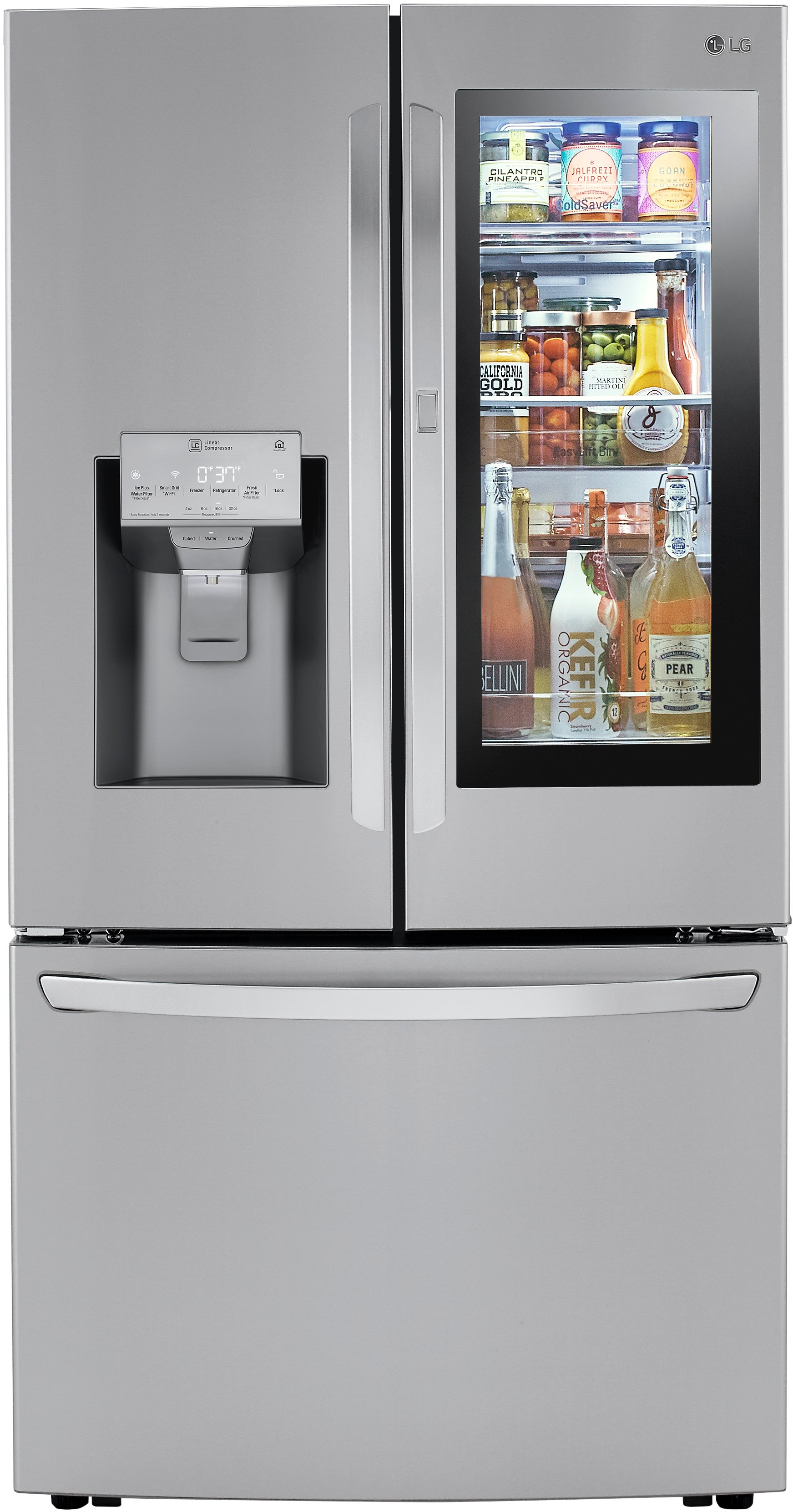 LRFVC2406S LG 23.5 cu ft French Door-in-Door Refrigerator with InstaView and Craft Ice - Stainless Steel-1
