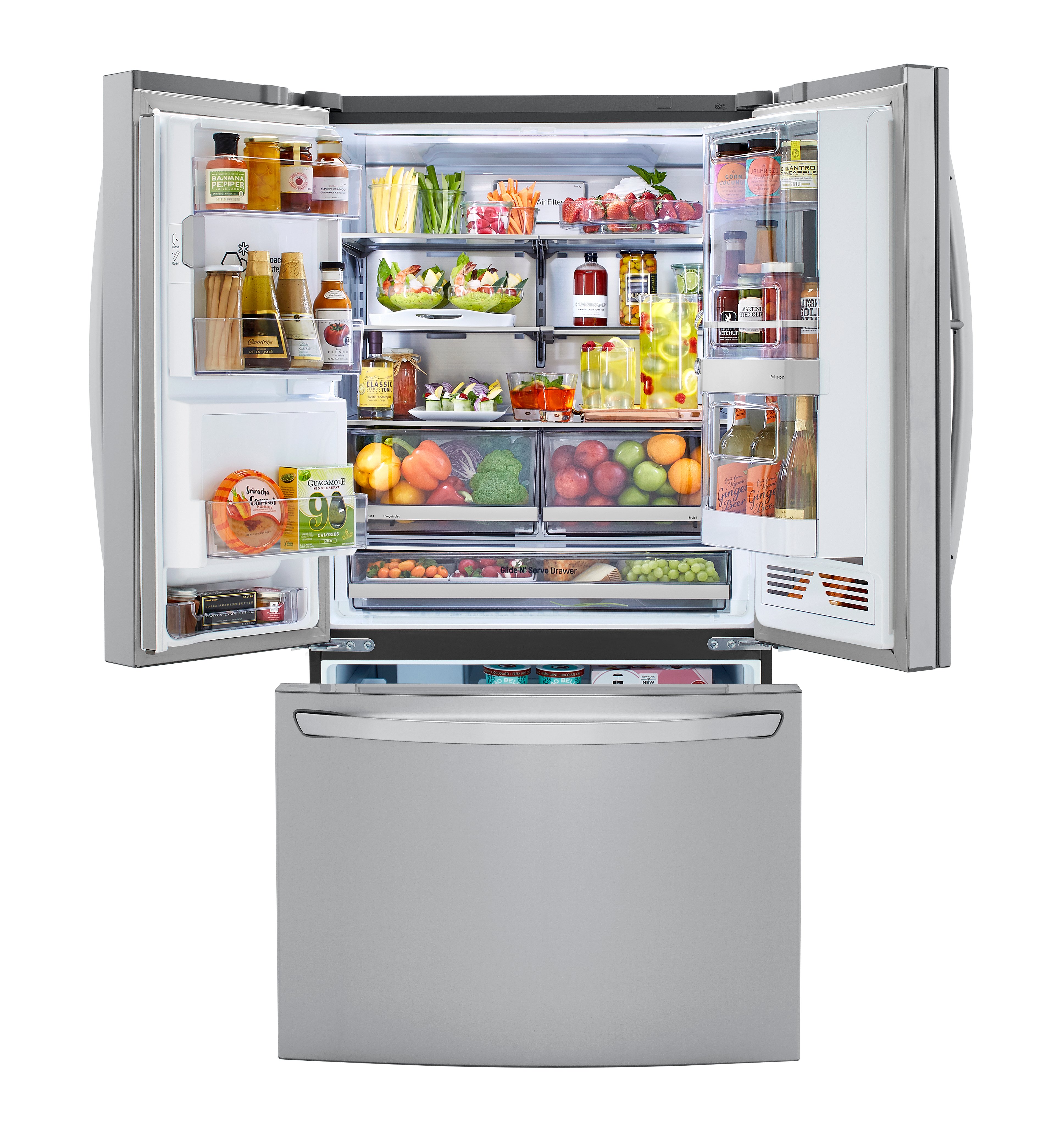 LRFVC2406S LG 23.5 cu ft French Door-in-Door Refrigerator with InstaView and Craft Ice - Stainless Steel-3