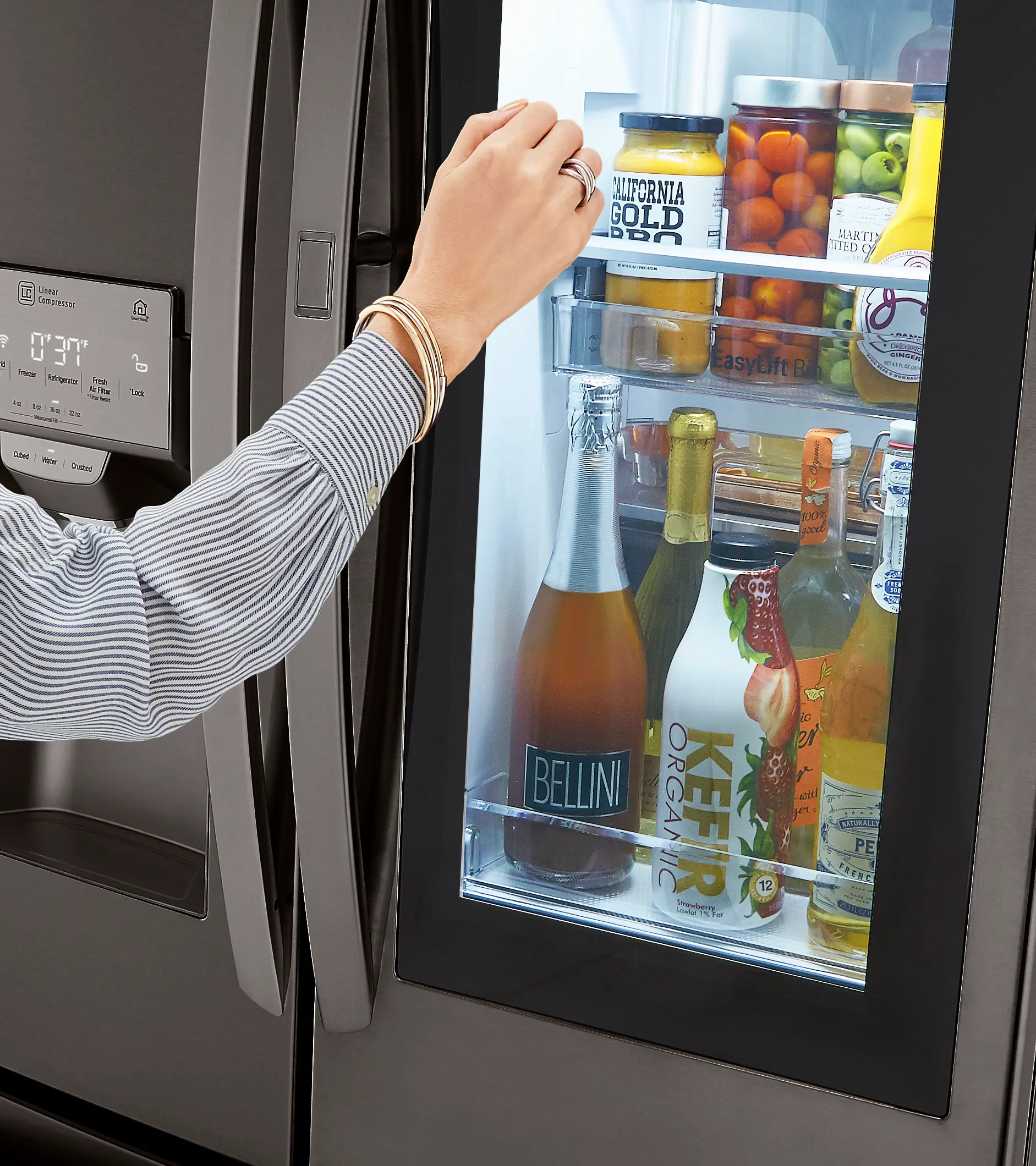 LRFVC2406D LG 23.5 cu ft French Door in Door Refrigerator - Counter Depth Black Stainless Steel-8