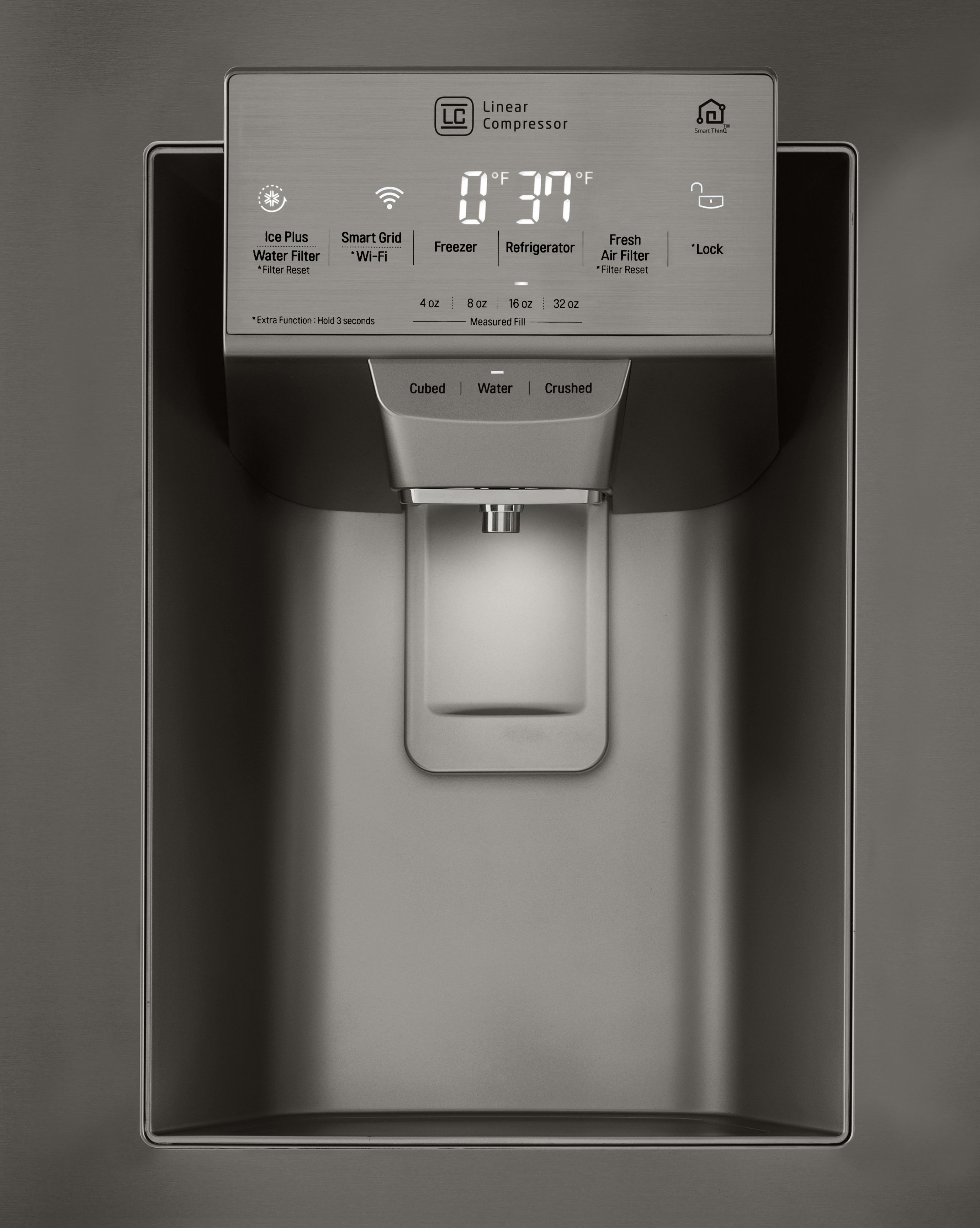 LRFVC2406D LG 23.5 cu ft French Door-in-Door Refrigerator with InstaView and Craft Ice - Black Stainless Steel-2