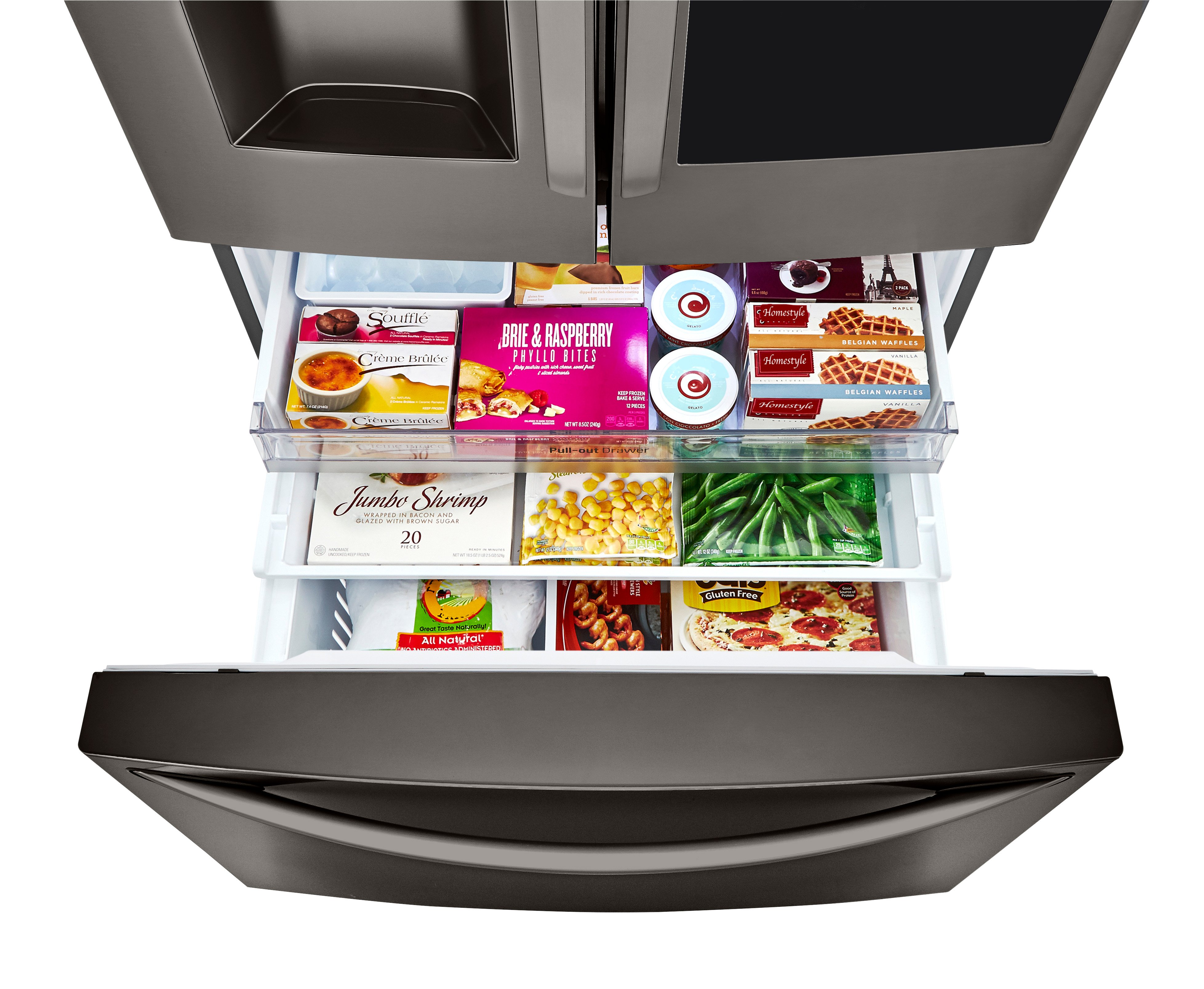 LRFVC2406D LG 23.5 cu ft French Door-in-Door Refrigerator with InstaView and Craft Ice - Black Stainless Steel-5
