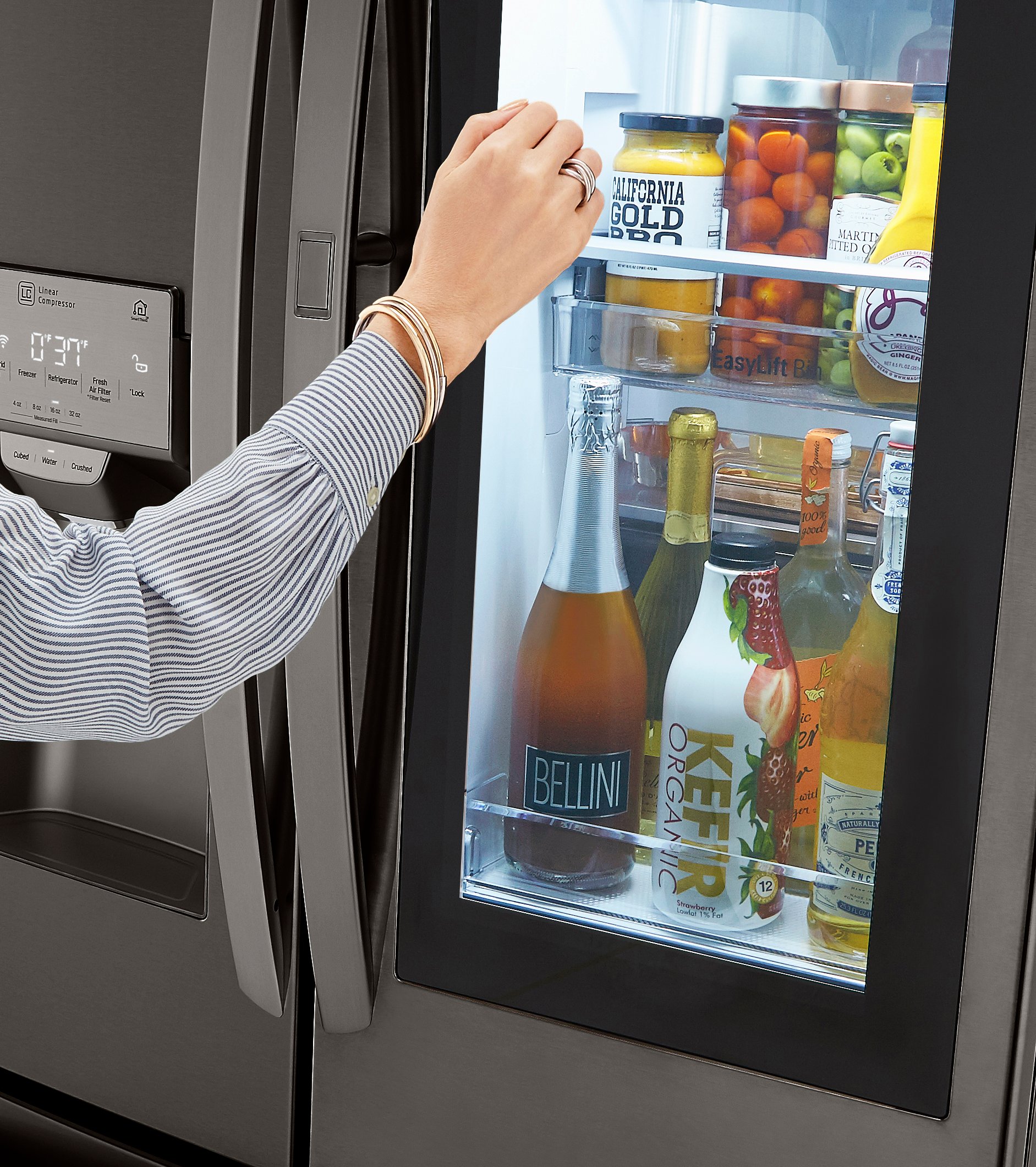 LRFVC2406D LG 23.5 cu ft French Door-in-Door Refrigerator with InstaView and Craft Ice - Black Stainless Steel-8