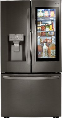 LRFVC2406D LG 23.5 cu. ft. French Door-in-Door Smart Refrigerator with InstaView and Craft Ice - Black Stainless Steel