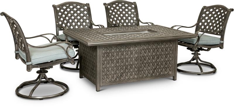 Macan Traditional 5 Piece Patio Fire Pit Set | RC Willey