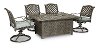 Traditional 5 Piece Patio Fire Pit Set - Macan