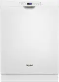 WDF590SAJW Whirlpool Built In Dishwasher with Front Controls - White