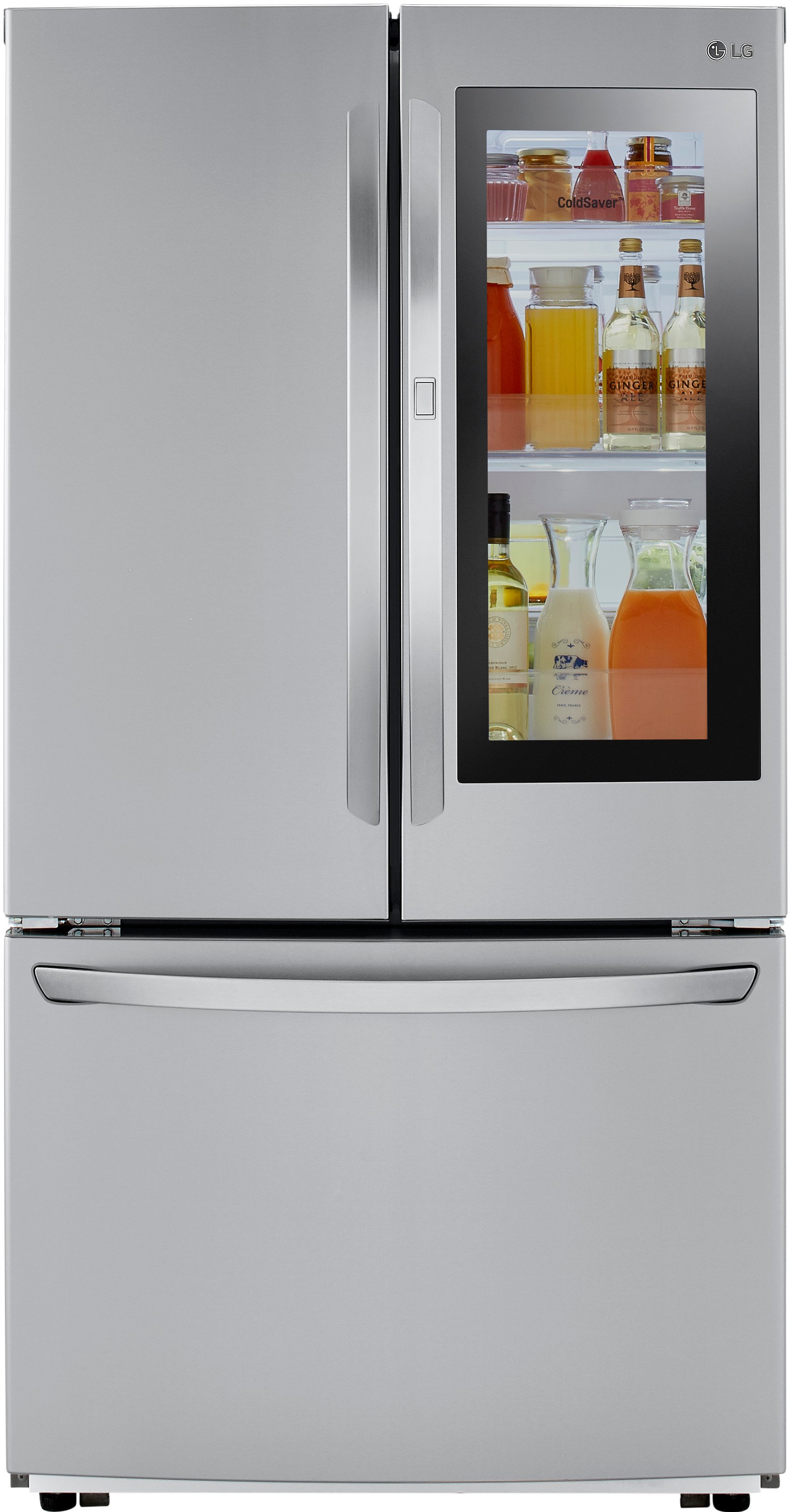 LFCS27596S LG 27 cu ft French Door Refrigerator with Door-in-Door Access - 36 W Fingerprint Resistant Stainless Steel-1