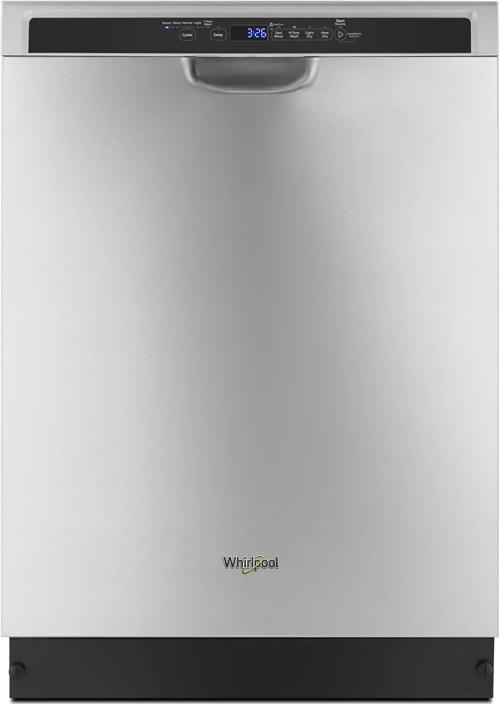 WDF590SAJM Whirlpool Built In Dishwasher with Front Controls - Stainless Steel-1