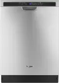 WDF590SAJM Whirlpool Built In Dishwasher with Front Controls - Stainless Steel