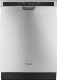 WDF590SAJM Whirlpool Built In Dishwasher with Front Controls - Stainless Steel