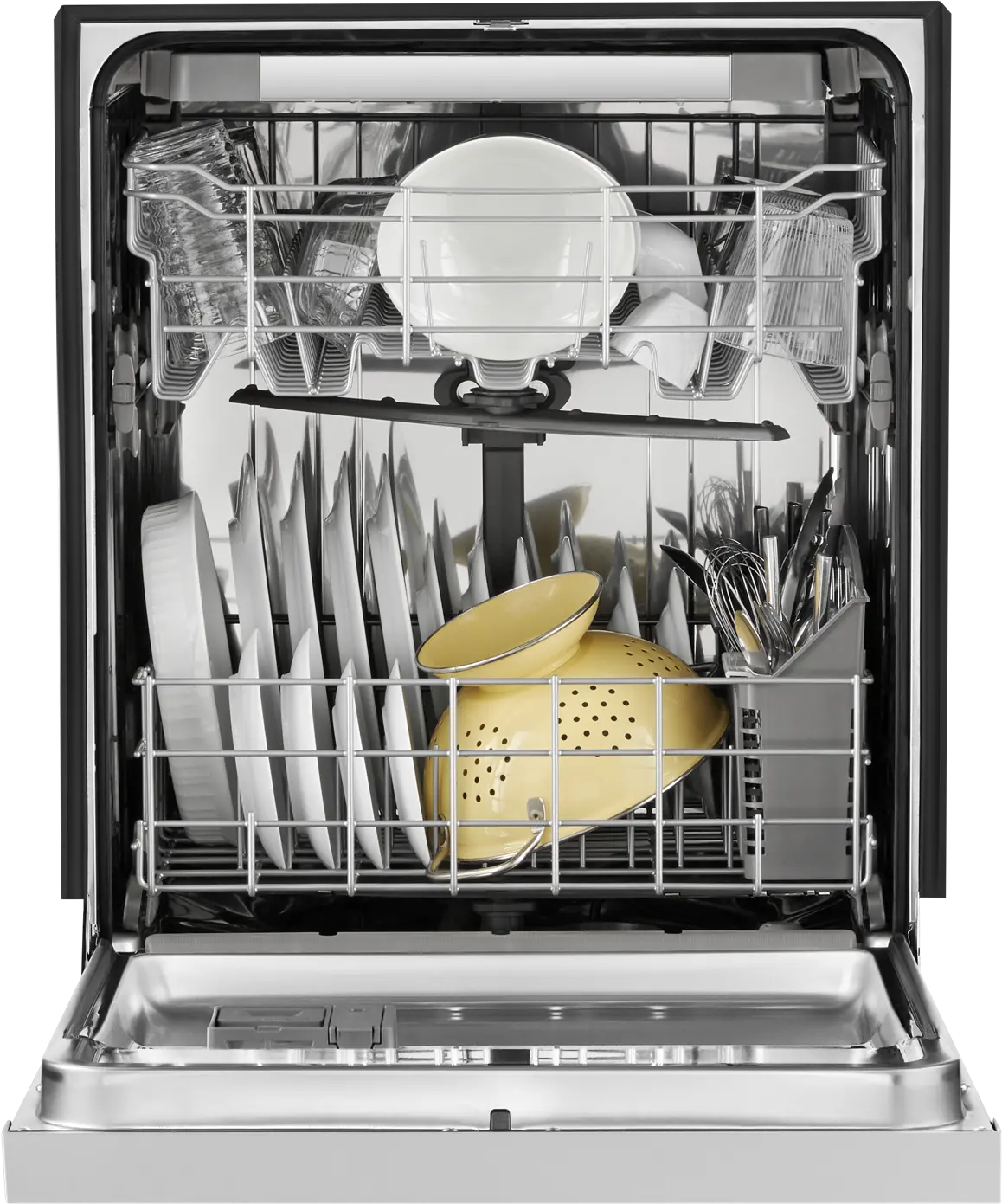 WDF590SAJM Whirlpool Built In Dishwasher with Front Controls - Stainless Steel-3