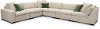 Light Gray 6 Piece Sectional Sofa with LAF Chair - Naima