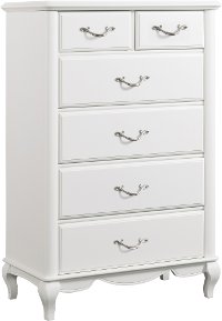 Traditional White Chest of Drawers - Kelly