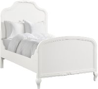 Kelly Traditional White Twin Bed-1
