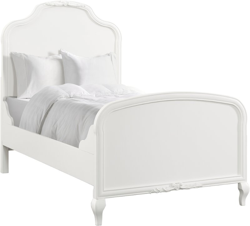 white childs bed