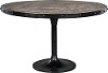 Brown and Black Round Dining Table - Aviano