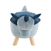 Light and Dark Blue Dinosaur Stool on Wooden Legs-3