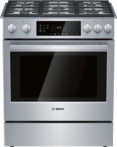 HGI8056UC Bosch 30 Inch Slide In Gas Range - 4.8 cu. ft. Stainless Steel