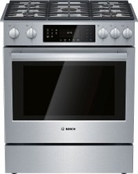 HGI8056UC Bosch 800 Series 30 Inch Slide In Gas Range - 4.8 cu. ft. Stainless Steel