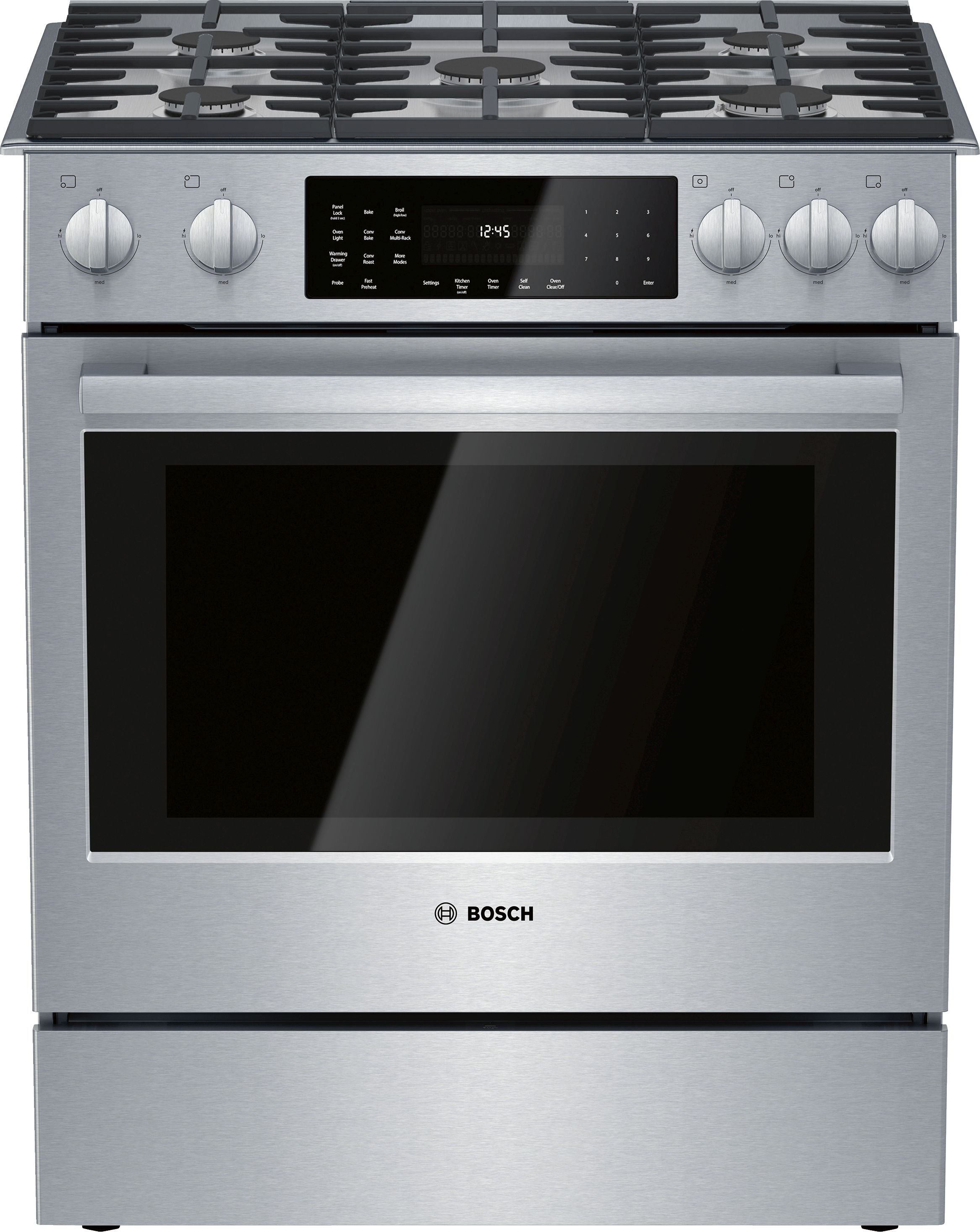 HDI8056U Bosch 30 Inch Dual Fuel Slide In Range - Stainless Steel-1