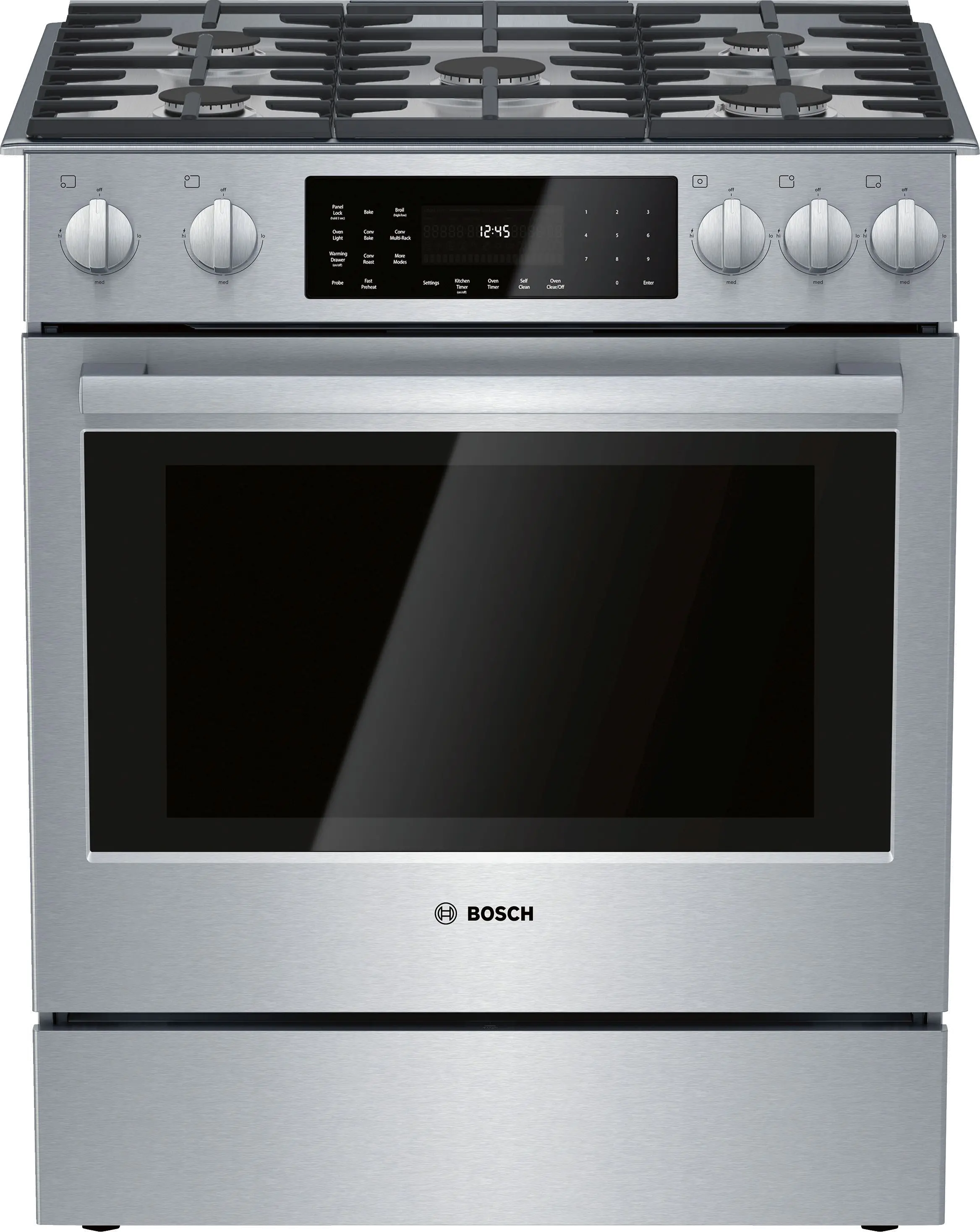 HDI8056U Bosch 30 Inch Dual Fuel Slide In Range - Stainless Steel-1