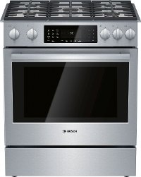 HDI8056U Bosch 30 Inch Dual Fuel Slide In Range - Stainless Steel