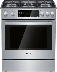 HDI8056U Bosch 30 Inch Dual Fuel Slide In Range - Stainless Steel