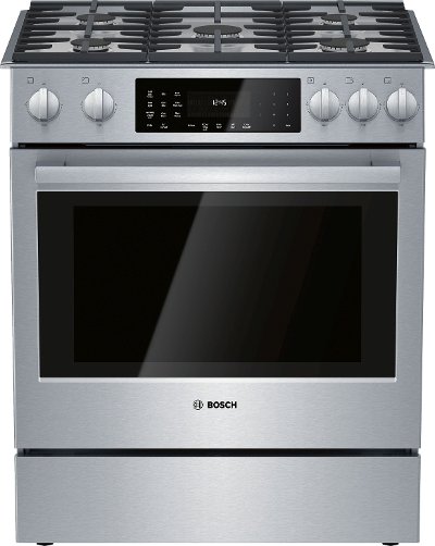 HDI8056U Bosch 30 Inch Dual Fuel Slide In Range - Stainless Steel