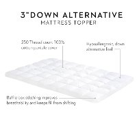 IS30TTDAFB Malouf 3 Inch Twin Down Alternative Mattress Topper-5