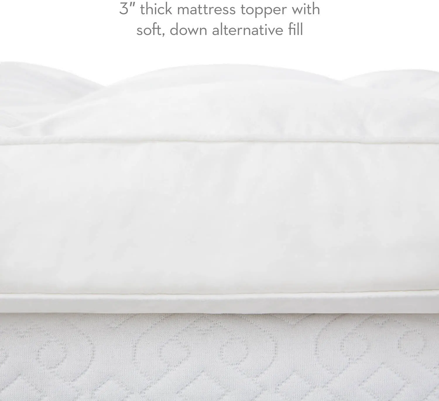 IS30TTDAFB Malouf 3 Inch Twin Down Alternative Mattress Topper-6