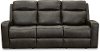 Dark Gray Leather-Match Power Reclining Sofa - Anchor