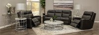Dark Gray Leather-Match Power Reclining Loveseat - Cody-4