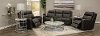 Dark Gray Leather-Match Power Gliding Recliner - Cody