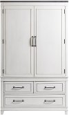 Contemporary White and Gray Armoire - Delmar