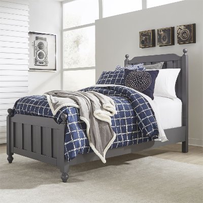 Country Gray Twin Bed - Cottage View
