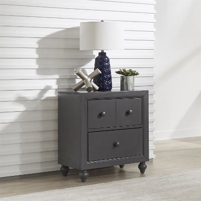 Country Gray Nightstand - Cottage View