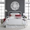 Rustic Industrial White Full Metal Bed - intage