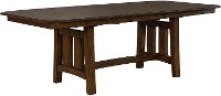 Rustic Brown Trestle Dining Room Table - Henderson
