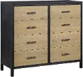 Modern Oak and Black Dresser - Carter
