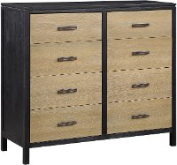 Modern Oak and Black Dresser - Carter
