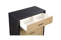 Modern Oak and Black Chest of Drawers - Carter-2