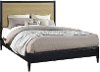 Modern Oak and Black King Size Bed - Carter