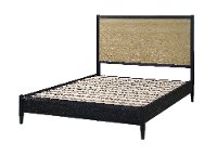 Modern Oak and Black King Size Bed - Carter-2