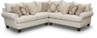 Linen Beige 2 Piece Sectional Sofa with RAF Loveseat - Swift