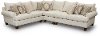 Linen Beige 3 Piece Sectional Sofa with RAF Loveseat - Swift